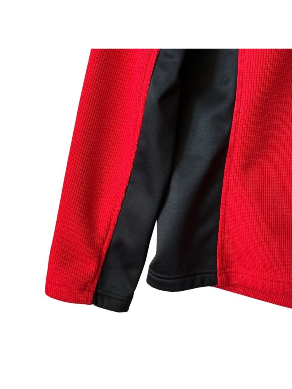 Spyder Men's Large Red & Black Pullover Bandit Half Zip Sweater Waffle Logo - Picture 5 of 16